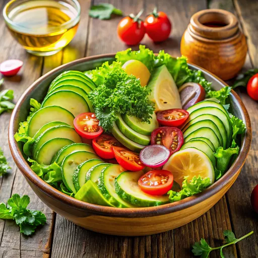 अवोकाडो और सब्जियों का संपूर्ण सलाद